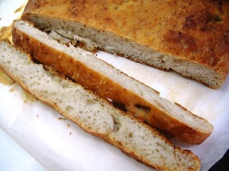 baked flat loaf plain bread